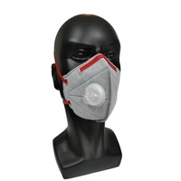 Masques faciaux jetables pliés FFP3 NR D certifiés CE EN149 à 6 couches avec valve, filtration anti-poussière à 99%