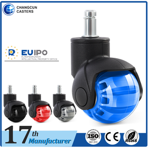 Rueda giratoria de 2 pulgadas para muebles, rueda para <span class=keywords><strong>silla</strong></span> de oficina, rueda giratoria de 20-50kg, Material de PU silencioso - Product Image 4