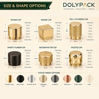 Tapa de Perfume de Metal Resistente con Diseño de Rayas, Ecológica y de Lujo, Fabricada en Zamak para Botellas de Perfume