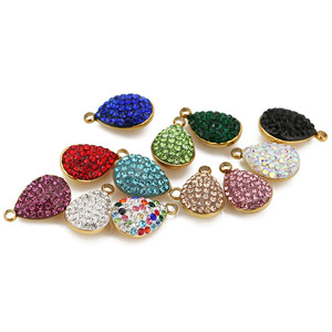 Colgante de acero inoxidable en forma de lágrima con circonita cúbica para la fabricación de collares, accesorio de joyería DIY - Product Image 2
