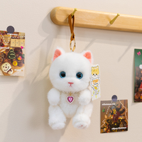 Porte-clés chat en peluche super doux OEM, rembourrage en coton PP, petite poupée compagnon anti-stress unisexe