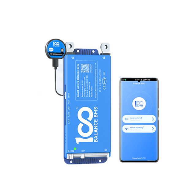 100A 8-24S Daly Smart BMS Lifepo4 Active Balancer 16s 4 Cell Lifepo4 Bms Battery Management System for NCM LFP LTO Battery Pack