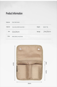 Sac de rangement portable <span class=keywords><strong>pour</strong></span> accoudoir de <span class=keywords><strong>chaise</strong></span> Kermit de camping en plein air, sac de rangement latéral suspendu - Product Image 3