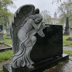 Lápida/Monumento Funerario de Mármol y Granito de Lujo Personalizado con Ángel para Venta en Cementerio - Product Image 4