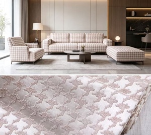 Tissu jacquard tissé 100 % polyester TengHui au mètre, style <span class=keywords><strong>dobby</strong></span> doux avec fonction mémoire pour doublures de canapé et utilisation en tente, en stock - Product Image 2