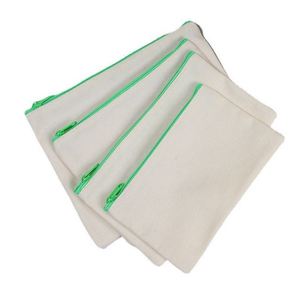 Wholesale Cotton Canvas Zipper Pouch Custom Logo Printed Pencil <b>Case</b> in Fashion Style Water Resistant Various Colors Available - Product Image 6