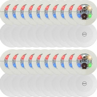 Sous-verres LED créatifs interactifs blancs, néon RVB clignotant, lumineux dans le noir, pour présentation de boissons en bar (vente en gros)