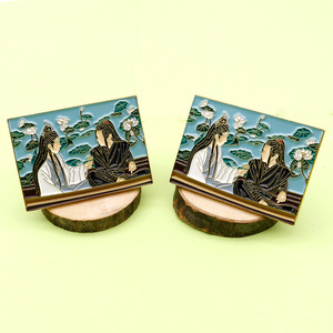 Chất Lượng Cao Tùy Chỉnh Thiết Kế Kim Loại Cứng Men Lưu Niệm Huy Hiệu Mo Dao Zu Shi TV Character Couple Dễ Thương Phim Hoạt Hình <span class=keywords><strong>Untamed</strong></span> Ve Áo Pin - Product Image 6