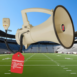 Mégaphone 5 pouces 100W avec poignée ergonomique et volume réglable pour usage intérieur et extérieur - Product Image 2