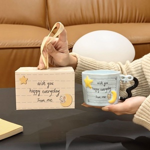Creative Sticky Note <b>Mug</b> Ceramic High Aesthetic Value Birthday Gift Girls Souvenir Household Cup Large Capacity Customized logo - Product Image 5