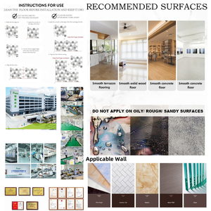 Carreaux <span class=keywords><strong>de</strong></span> <span class=keywords><strong>sol</strong></span> en vinyle autocollants imperméables à peler et coller <span class=keywords><strong>pour</strong></span> la décoration intérieure, la cuisine et la <span class=keywords><strong>salle</strong></span> <span class=keywords><strong>de</strong></span> <span class=keywords><strong>bain</strong></span>. - Product Image 5