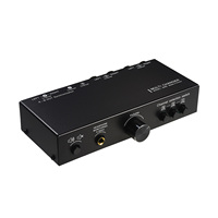 Commutateur de signal audio 3 entrées 3 sorties, sélecteur de ligne équilibrée, préamplificateur passif, contrôleur de volume pour enceintes avec interrupteur de silence et sortie casque