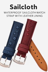 JUELONG, recién llegados, correa de reloj híbrida de cuero de nailon con textura de lona, correa de reloj de tela de vela duradera de 18/19/20/22mm - Product Image 3