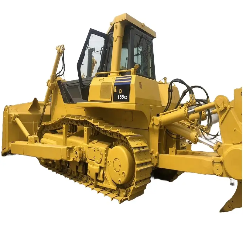 รถปราบดินตีนตะขาบตีนตะขาบญี่ปุ่น Komatsu D155A-5 D375 D376A D65 ชั่วโมงการทํางานต่ําพร้อมสภาพดีสําหรับการก่อสร้าง