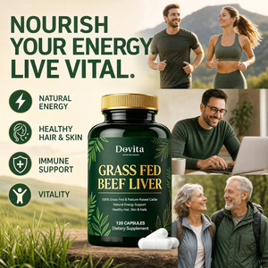 Custom Branding OEM Grass Fed Freeze Dried Beef <b>Liver</b> Capsules 750mg Non-GMO Halal Iron Vitamin B12 Daily Vitality 120 Adult - Product Image 2