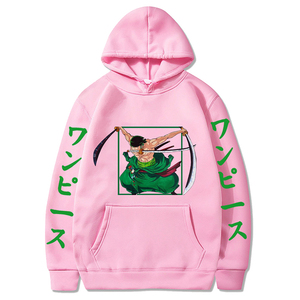 Anime <span class=keywords><strong>One</strong></span> <span class=keywords><strong>Piece</strong></span> Roronoa Zoro Manga <span class=keywords><strong>felpe</strong></span> con cappuccio stampate Pullover <span class=keywords><strong>felpe</strong></span> manica lunga sciolto Streetwear felpa con cappuccio top - Product Image 3