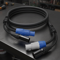 Câble combiné Powercon femelle mâle 3PIN DMX SJT Signal Power 2in1 Cat6 RJ45 Cat5E blindé CAT6a Cat5e câble réseau