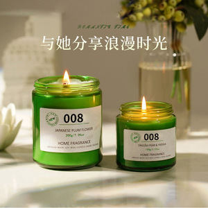 Bougie parfumée Northern Mu 200g, fleur de prunier japonaise, parfum d'ambiance pour la maison, cire de soja - Product Image 3