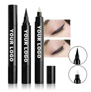 OEM logo Vegan Eyeliner Stamp Impermeable 2 en 1 Liquid Eyeliner Pink color Eye Makeup liner - Product Image 3