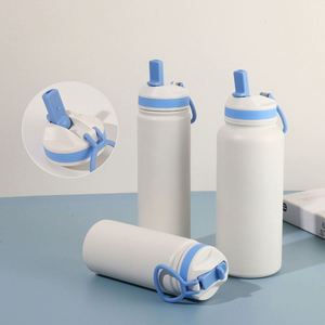 Bouteille d'eau isotherme sport en acier inoxydable avec logo personnalisé, revêtement poudré, 12oz, 17oz, 22oz, 32oz, 40oz - Product Image 2