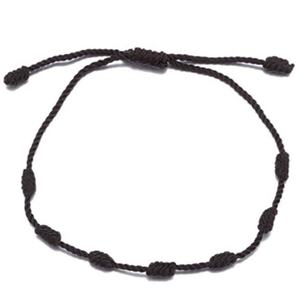 <span class=keywords><strong>Pulsera</strong></span> de Hilo Rojo y Negro de <span class=keywords><strong>7</strong></span> <span class=keywords><strong>Nudos</strong></span> Hecha a Mano al por Mayor, <span class=keywords><strong>Pulsera</strong></span> de Cuerda Tejida Ajustable para Hombres y Mujeres - Product Image 5