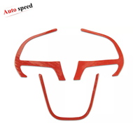 Autocollant de cadre de bouton de volant en fibre de carbone pour Dodge Charger LD 2015+ RT, emblème, logo, badge, accessoires intérieurs de voiture