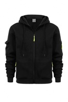 Herren Smart Casual Übergrößen O-Ausschnitt Reißverschluss-Hoodie Velours Spandex/Baumwolle Atmungsaktiv Regular Fit Herbst