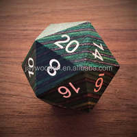 Grand jeu de dés en bois polyédrique D20 personnalisé jeu de dés en bois de jeu de société
