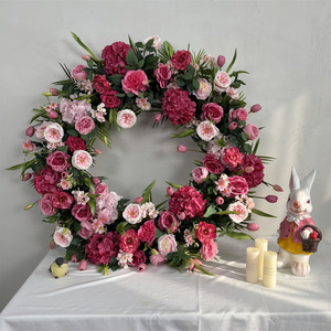 Guirnalda de Flores Artificiales de Seda Rosa Hechas a Mano para Colgar en el Techo, para Bodas, Día de San Valentín, Fiestas, Eventos, Fondo de Escenario - Product Image 1