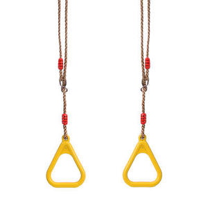 <span class=keywords><strong>Anneaux</strong></span> en plastique pour enfants robustes balançoire réglable jouant à la corde suspendue trapèze anneau de gymnastique - Product Image 4