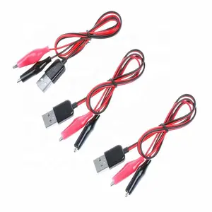 Physical science experiment USB to Alligator Clip Test Lead Crocodile Clip Lab Test Cable