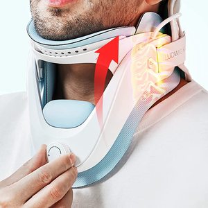 OEM Verstelbare Volledig Flanellen Opblaasbare Nekbrace Goedkope Prijs Cervicale Stretcher Tractie voor Schoudergewricht Ondersteuning Braces - Product Image 1