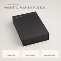 Kotak magnetik bergaya buku dengan baki multi-slot untuk sampel material