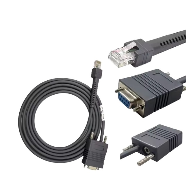 3m Grey RJ45 to 9pin DB9 Female RS232 Serial Sensor Barcode Scanner Cable for Datalogic CAB-463 CAB463 Scanner