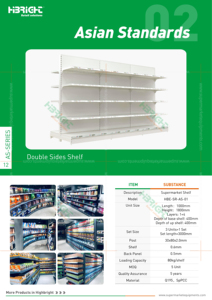 Série d'étagères murales Highbright à simple face pour supermarchés avec panneau de tête de rayonnage - Product Image 6
