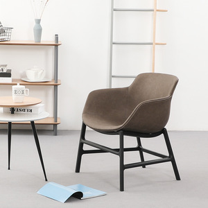 Nordic Style Casual Chair With <b>Backrest</b> Fabric Living Room Chair Single Sofa Seat Minimalist Design For Home Office Use - Product Image 4