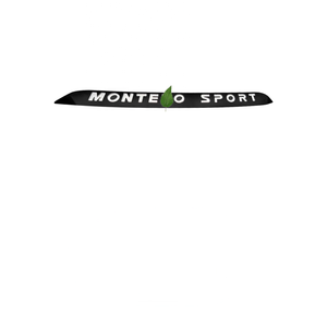 Cappuccio Anteriore Ornamento Nero con Sliver <span class=keywords><strong>Word</strong></span> Guarnizione Deflettore TXR Guard per Mitsubishi Montero Sport 2019- - Product Image 2