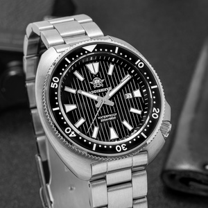 Addiesdive AD2507 Orologio Subacqueo da <span class=keywords><strong>Uomo</strong></span> Stile Minimalista Quadrante a Righe Ghiera in Ceramica Impermeabile 200M Luminoso - Product Image 3