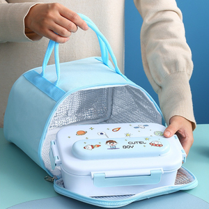 Contenitore per <span class=keywords><strong>Pranzo</strong></span> per Bambini in <span class=keywords><strong>Acciaio</strong></span> <span class=keywords><strong>Inox</strong></span> 316: Scatola Bento Ermetica con Scomparti, <span class=keywords><strong>Porta</strong></span> Utensili, Riscaldabile, Adatta al Microonde e Antiurto - Product Image 4