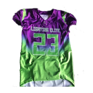 Uniforme de football américain par sublimation 2025, nom en sergé brillant et nombre de joueurs avec 12 maillots de football - Product Image 1