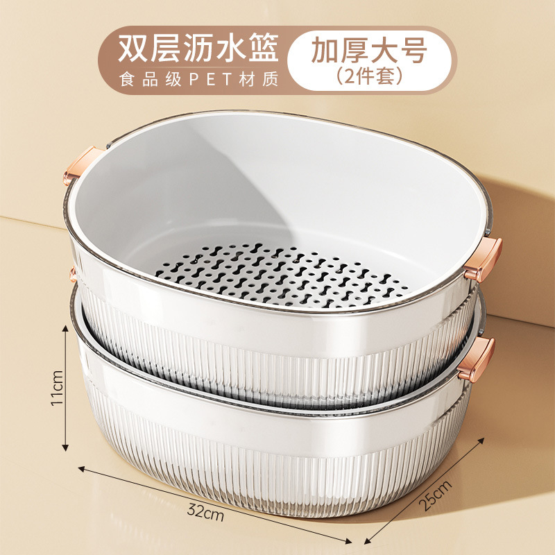 Large Luxury Drain Basket - Transparent White *2
