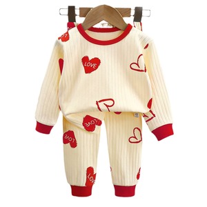 Pigiami in Maglia a 2 Pezzi con Stampa Animalier per Bambini, Primavera/Autunno, 100% Cotone Traspirante per Ragazzi e Ragazze - Product Image 6