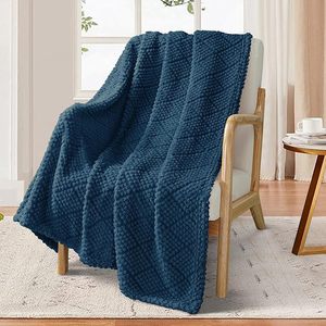 60x80 inch hiện đại Jacquard Waffle đôi kích thước raschel chống bụi <span class=keywords><strong>Mite</strong></span> 100% polyester tùy chỉnh mềm ấm cúng Fluffy ấm chăn - Product Image 1