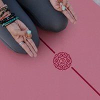 Tapis de yoga extensible de haute qualité, surface en PU bicolore, 6 mm, écologique, recyclé, durable