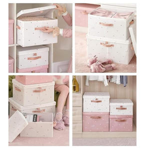 Organisateur de vêtements, rangement pour produits pour bébés, organisateur pliable pour bébés, rangement pour chambre d'enfant, rose, mignon, rangement pour couture, boîte de rangement pour bébés - Product Image 4