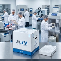 Conteneur de glace sèche réutilisable NERA D Eco en composite EPP+VIP -80 ° Colis de produits pharmaceutiques surgelés pour la chaîne du froid