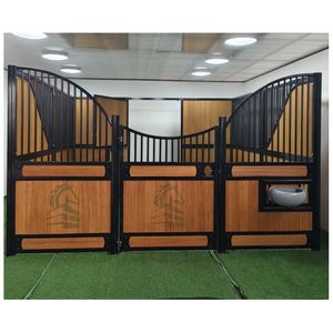 Weisien VSN Kits avant de stalle équine Boîtes de grange préfabriquées Panneaux de porte d'écuries portables <span class=keywords><strong>pour</strong></span> l'extérieur Système d'entrée pivotant Hot Dip - Product Image 3