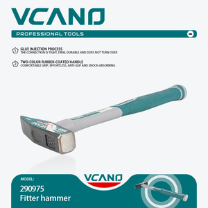 פטיש בנייה תעשייתי מפלדת פחמן VCANO עם ידית פלסטיק וסיבי זכוכית, OEM, לעבודות DIY, חישול, קמפינג ועבודות חוץ. - Product Image 2