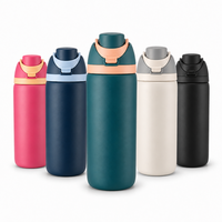 Bouteille d'eau sport portable et colorée avec bec verseur à clapet pour la salle de sport, les voyages et les activités de plein air