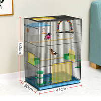 Cage à oiseaux extra large pliable, respirante, écologique, en métal massif, construction en fer, fermeture à bouton, haute qualité, montage facile